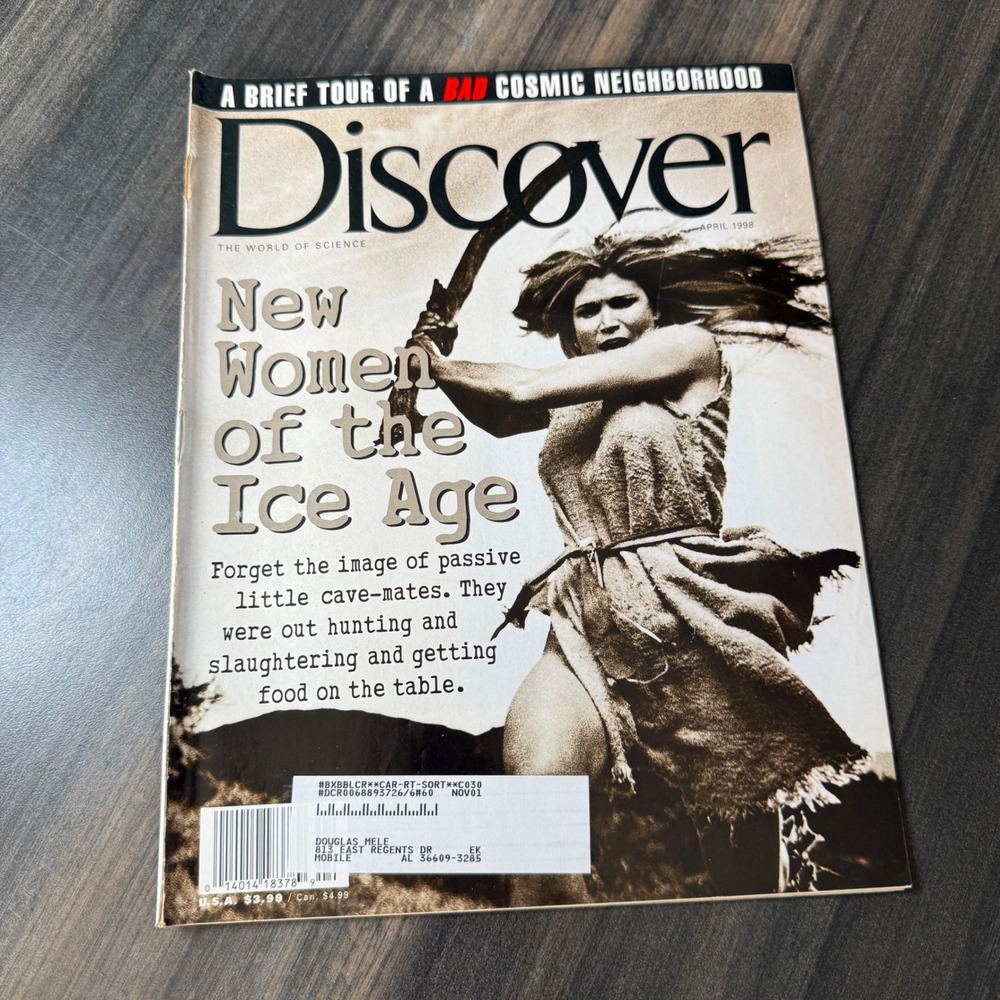 Discover Magazine April 1998 New Women of the Ice Age Science Edition‎